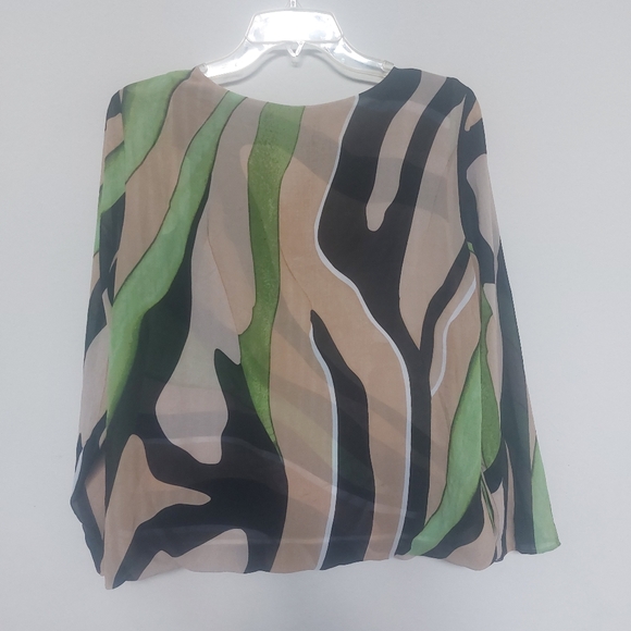 ALFANI Striped Longsleeve Blouse Size Large. - Picture 14 of 15